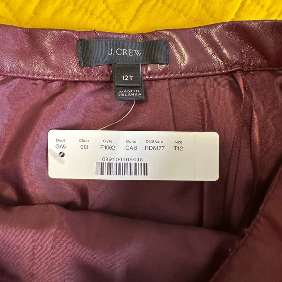 J. Crew Faux Leather Pleated Mini Skirt - Picture 6 of 6